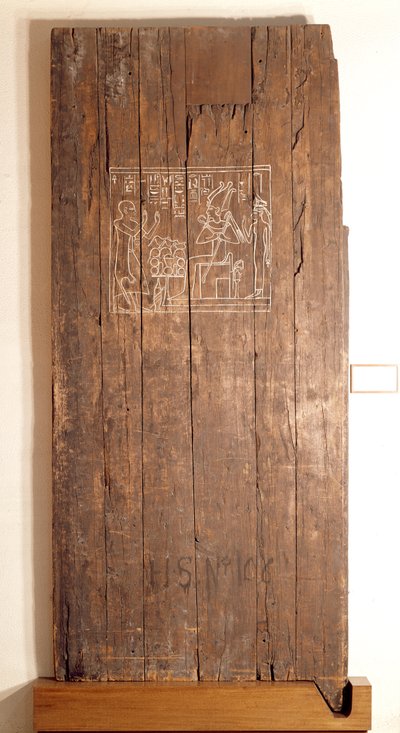 Trädörr från Khonsuhotep New Kingdoms grav, ca 1285 f.Kr. (trä) av Egyptian 19th Dynasty