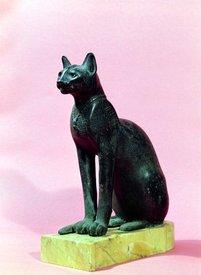 Skulptur av en katt, sen period (brons) av Egyptian 26th Dynasty