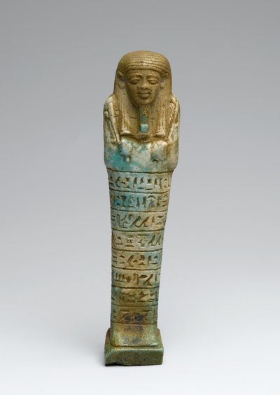 Shabti av Psamtek, möjligen från Giza, Late Kingdom (fajans) av Egyptian 26th Dynasty