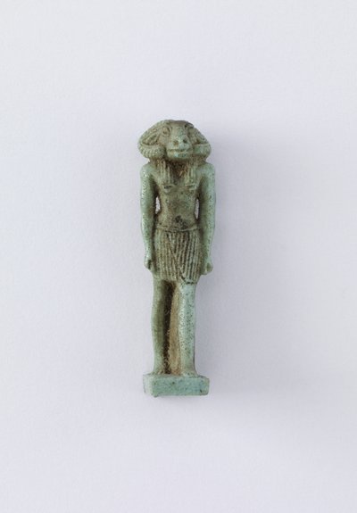 Stående figur av gudomen Khnum, Saiteperiod, 664-525 f.Kr. (fajans) av Egyptian 26th Dynasty