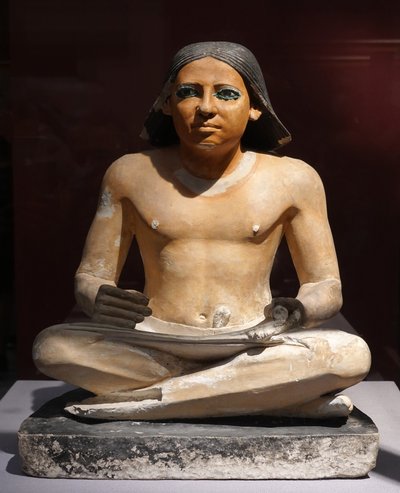 Hukande skrivare, 5:e dynastin (skulptur) av Egyptian 5th Dynasty