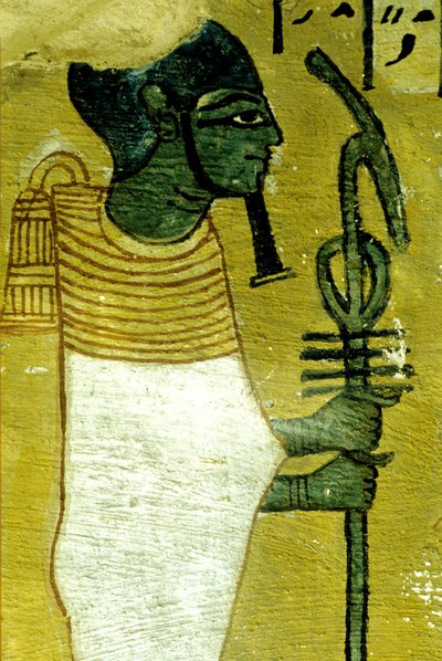 Forntida Egypten, Väggmålning, Sennedjems grav, De adligas grav, Thebe, Deir el Medina av Egyptian Egyptian