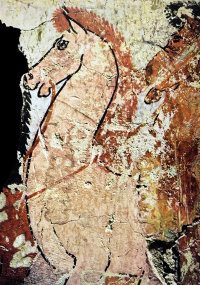 Väggmålning i egyptisk grav av Egyptian Egyptian
