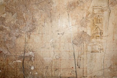 Projekt för en kopia av en rutnätsritning, Horustemplet, Edfu av Egyptian Egyptian