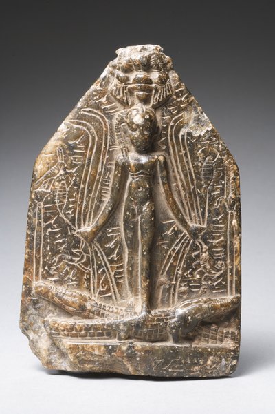 Cippus of Horus (serpentinsten) (se även 325606) av Egyptian Ptolemaic Period