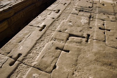 Egyptisk antiken: detalj av taket, Hathors tempel, Dendera, Egypten av Egyptian Ptolemaic Period