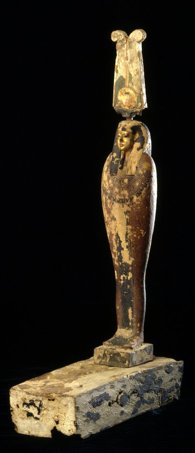 Figur av Ptah-Sokar-Osiris, 332-30 f.Kr. (trä, polykrom och guld) av Egyptian Ptolemaic Period