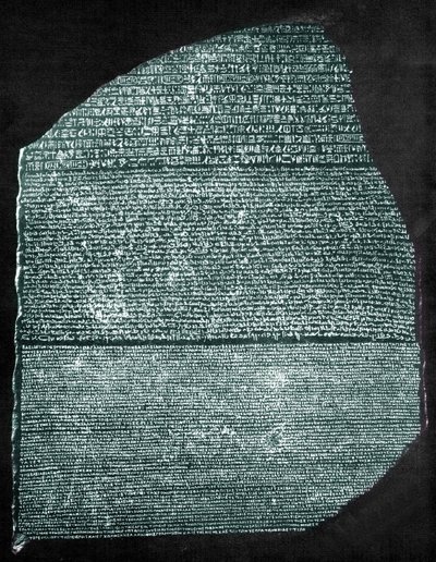 Rosettastenen (granodiorit) av Egyptian Ptolemaic Period