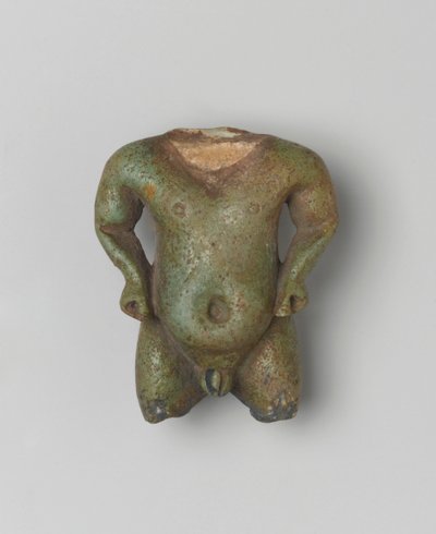 Fragmentary Amulet of Pataikos, 1539-30BC (fajans) av Egyptian School