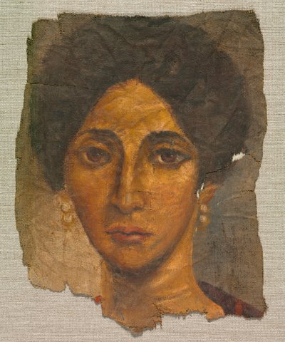 Begravningsporträtt av en kvinna, ca 138-192 av Egyptian School