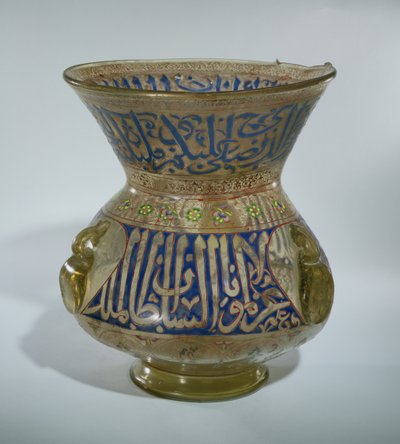 Moskélampa i namnet al Malik al Nasu Muhammad, ca 1300-1340 (emaljerat glas) av Egyptian School