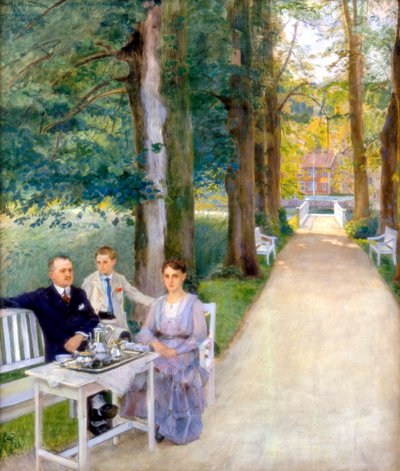 Joh Salve Kallevig, Gudrun Kallevig, Morten Kallevig, c1900-1928 av Hjalmer Eilif Emanuel Peterssen