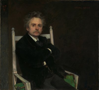 Porträtt av Edvard Grieg 1843-1907, 1891. av Hjalmer Eilif Emanuel Peterssen