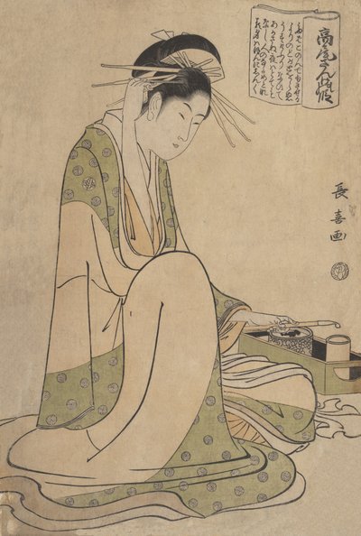 Sanka Takaos elektricitet, va? 1798. av Eishōsai Chōki