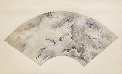 Fåglar och tall, ca 1570-1590 (bläck och guld på papper) av Eitoku Kano