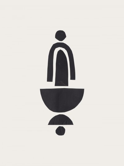 Minimalistisk svart komposition av Ejaaz Haniff