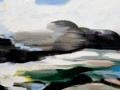 Stämningsfullt abstrakt landskap av Ejaaz Haniff