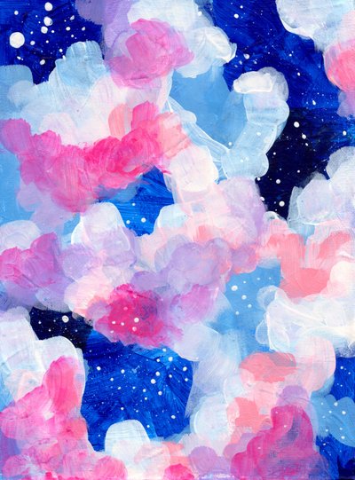 Rosa, blå, drömmande himmel av Ejaaz Haniff