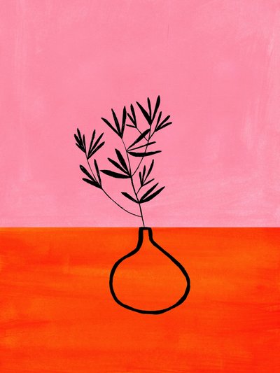 Rosa-orange botanisk vas av Ejaaz Haniff