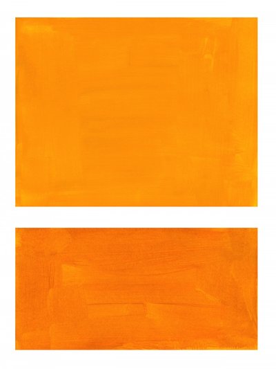 Varma, abstrakta orange nyanser av Ejaaz Haniff