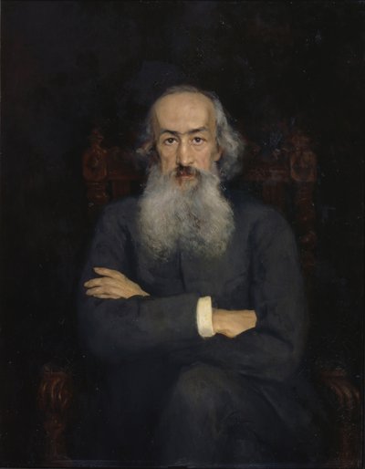 Porträtt av nestorianaren Konstantin Nikolaevich Bestuzhev-Ryumin 1829-1897, 1889 av Ekaterina Sergeevna Zarudnaya Kavos
