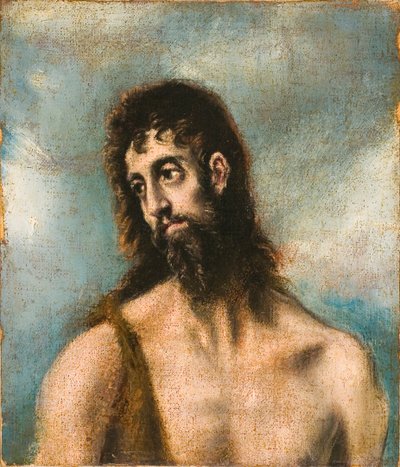 Johannes döparen (olja på duk) av El (1541 1614) (studio of) Greco