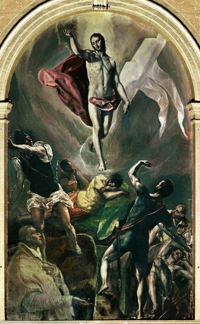 Resurrection (målning på duk) av El (1541-1614) Greco