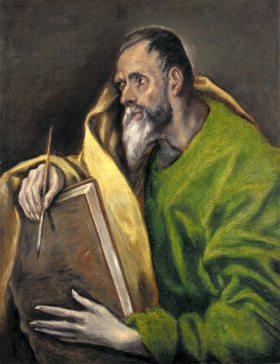 St. Luke (olja på duk) av El (1541-1614) Greco