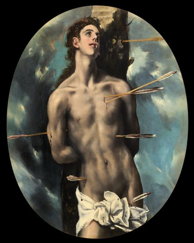 S:t Sebastian, ca 1610-14 (olja på duk) av El (1541-1614) Greco