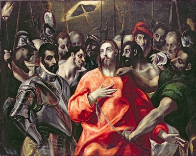 Kristi avklädning (olja på duk) av El (1541 1614) Greco
