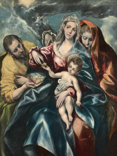 Den heliga familjen med Maria Magdalena, ca 1590-95 (olja på duk) av El Greco