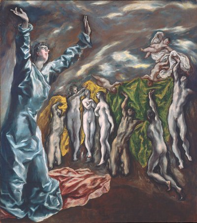 The Vision of Saint John, ca 1609-14 (olja på duk) av El Greco