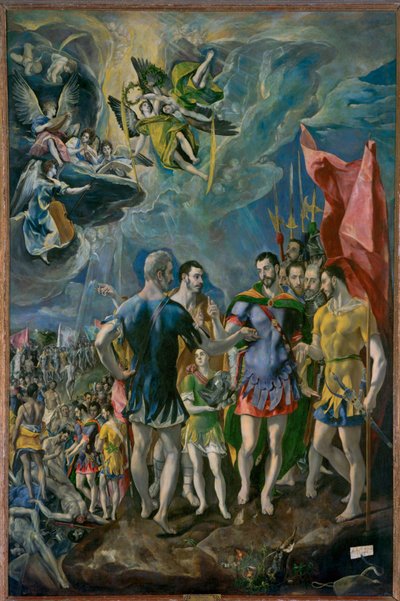 Sankt Mauritius martyrdöd (målning på duk) av El (1541-1614) Greco