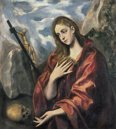 Maria Magdalena i botgörelsen. 1585-1590 (olja på duk) av El Greco