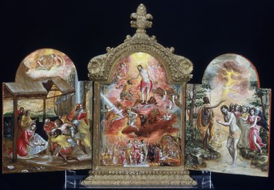 Bärbart altare (tempera på trä) av El Greco
