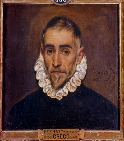 Porträtt av en gentleman målning av Domenikos Theotokopoulos dit El Greco (1541-1614) 1604 Sön. 0,64 x 0,51 m Madrid, Pradomuseet av El Greco