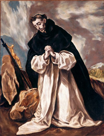 Saint Dominica i bön Målning av Domenikos Theotokopoulos dit El Greco (1541-1614) 1598-1603 Sön. 120x88 cm katedralen i Toledo (Toledo) av El Greco