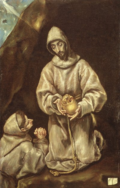 Munk i meditation av El Greco