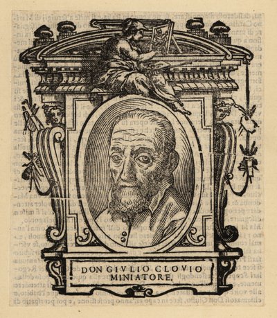 Porträtt av Giorgio Giulio Clovio, illuminator, miniatyrist och målare född i Kroatien, verksam i renässansens Italien av El Domenico (after) Greco
