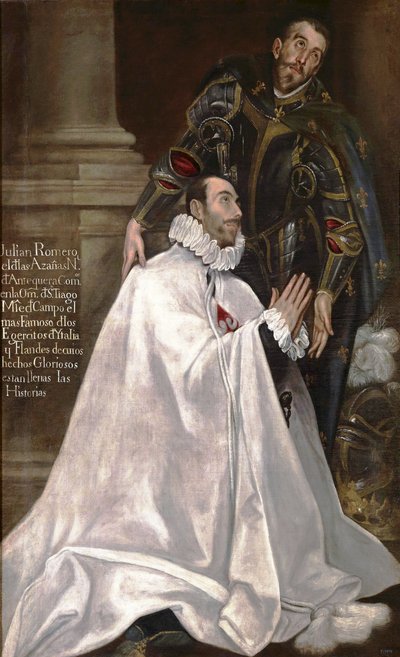 Julián Romero de las Azanas och hans skyddshelgon Julian av El Greco