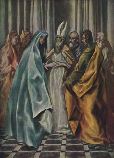 Mariae Verlobnis, Jungfruns trolovning, c1600-1614, 1938 av El Greco