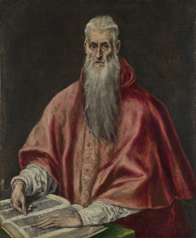 Saint Hieronymus som kardinal, 15901600 av El Greco