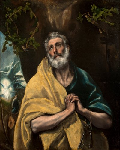Spanska: Las lágrimas San Pedro o San Pedro en lágrimas Sankt Petrus i tårar av El Greco