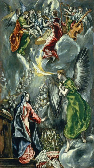 Engelska: The Annunciation Annunciation av El Greco