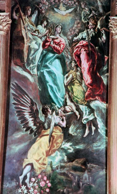 Jungfruns antagande, c1613 av El Greco