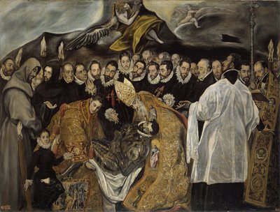 Begravningen av greven av Orgaz nedre del, ca 1625 av El Greco