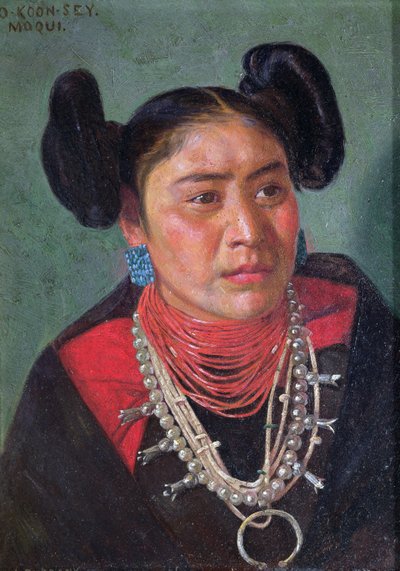 O-koon-sey (olja på träpanel) av Elbridge Ayer Burbank