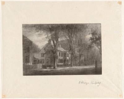 Untitled [Hus på en trädkantad gata] av Elbridge Kingsley