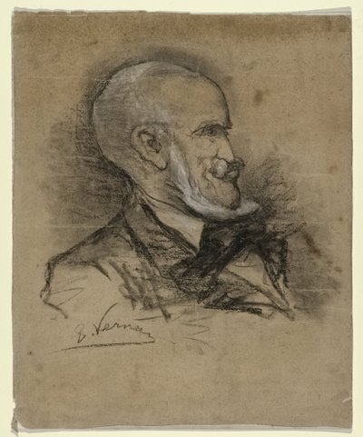 Karikatyrporträtt av målaren Johannes Bosboom (1817-1891) av Elchanon Verveer