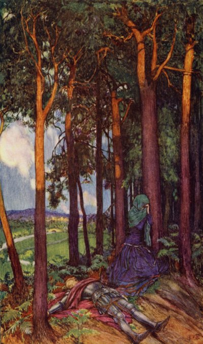 Enid (färg litho) av Eleanor Fortescue Brickdale